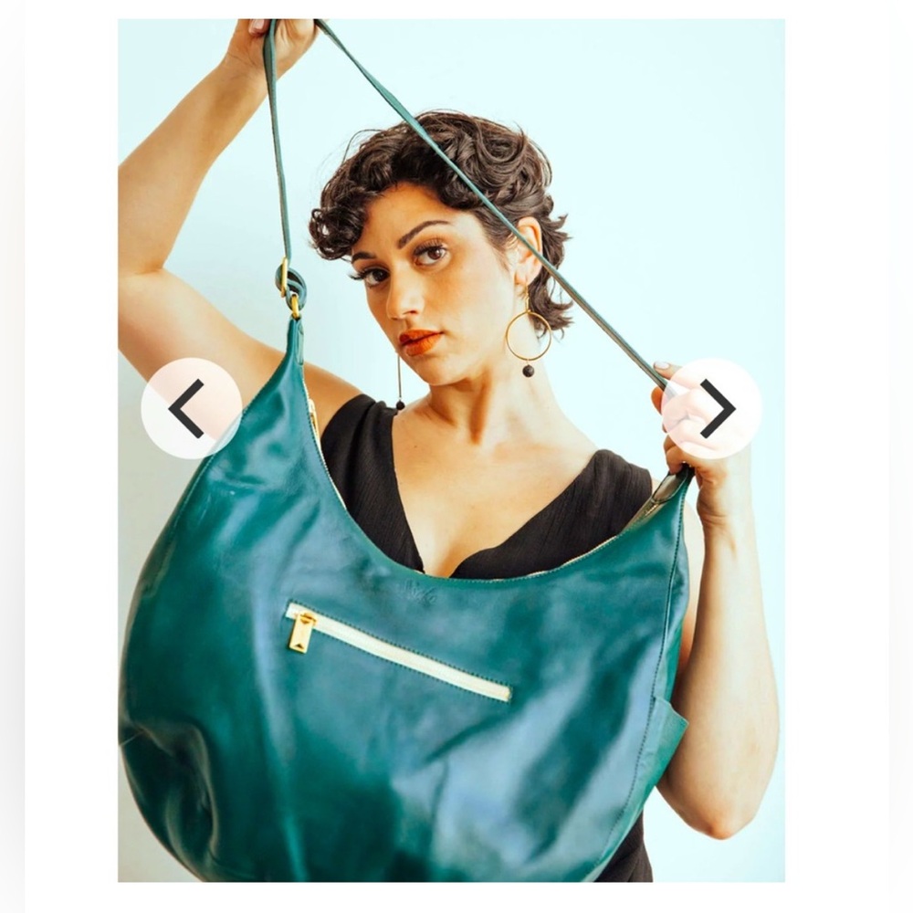 Sseko Slouchy Crescent Bag in Agave